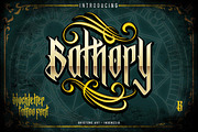 Bathory - Blackletter font, a Blackletter Font by Brightone (Thumbnail 1 of 6)