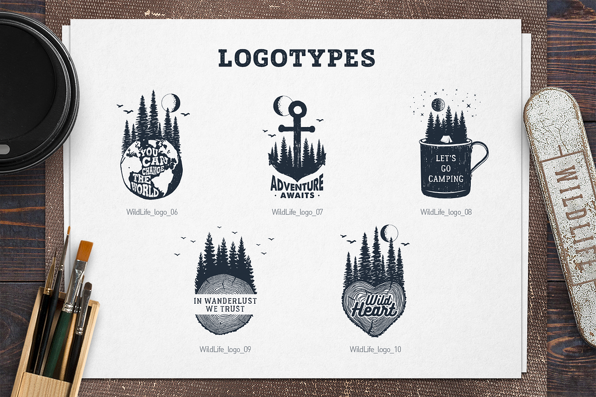 WildLife. 15 Double Exposure Badges, a Branding & Logo Template by Cosmic Store (Photo 5 of 12)