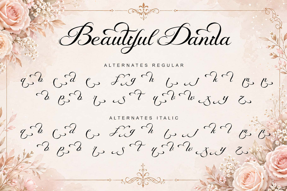 Beautiful Danila, a Handwritten Font by Yoga Letter (Photo 10 of 11)