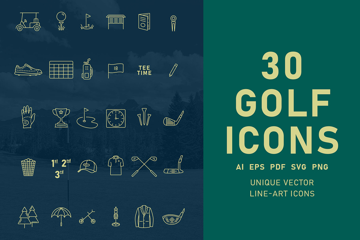 30 Golf Icons, an Icon by Likewise Design Co. (Photo 1 of 4)
