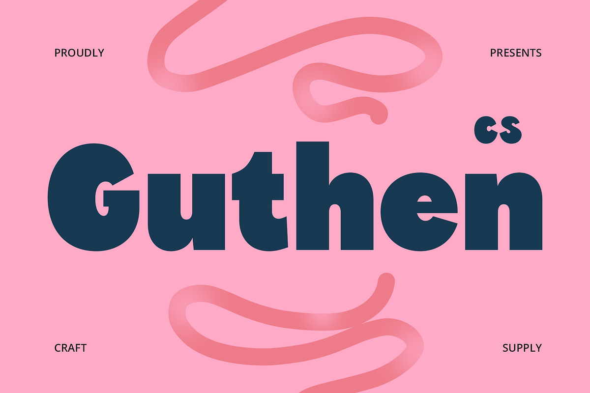 CS Guthen – Bold Font, a Sans Serif Font by Craft Supply Co. (Photo 1 of 8)