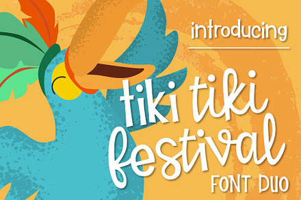 Tiki Tiki Festival Font Duo, a Sans Serif Font by Tu Neuwin