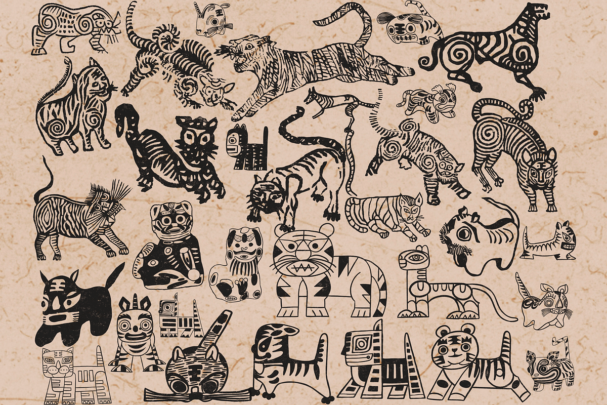 Tiger Procreate Stamps., a Brush Add-On by TheWhiteCatLab (Photo 6 of 7)