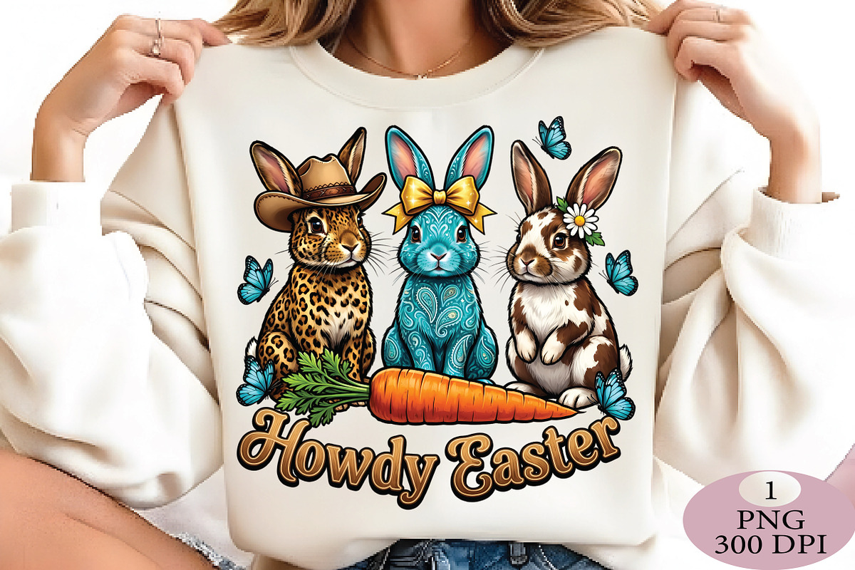 Howdy Easter Bunny PNG, an Illustration by Daily.Designs (Photo 3 of 5)