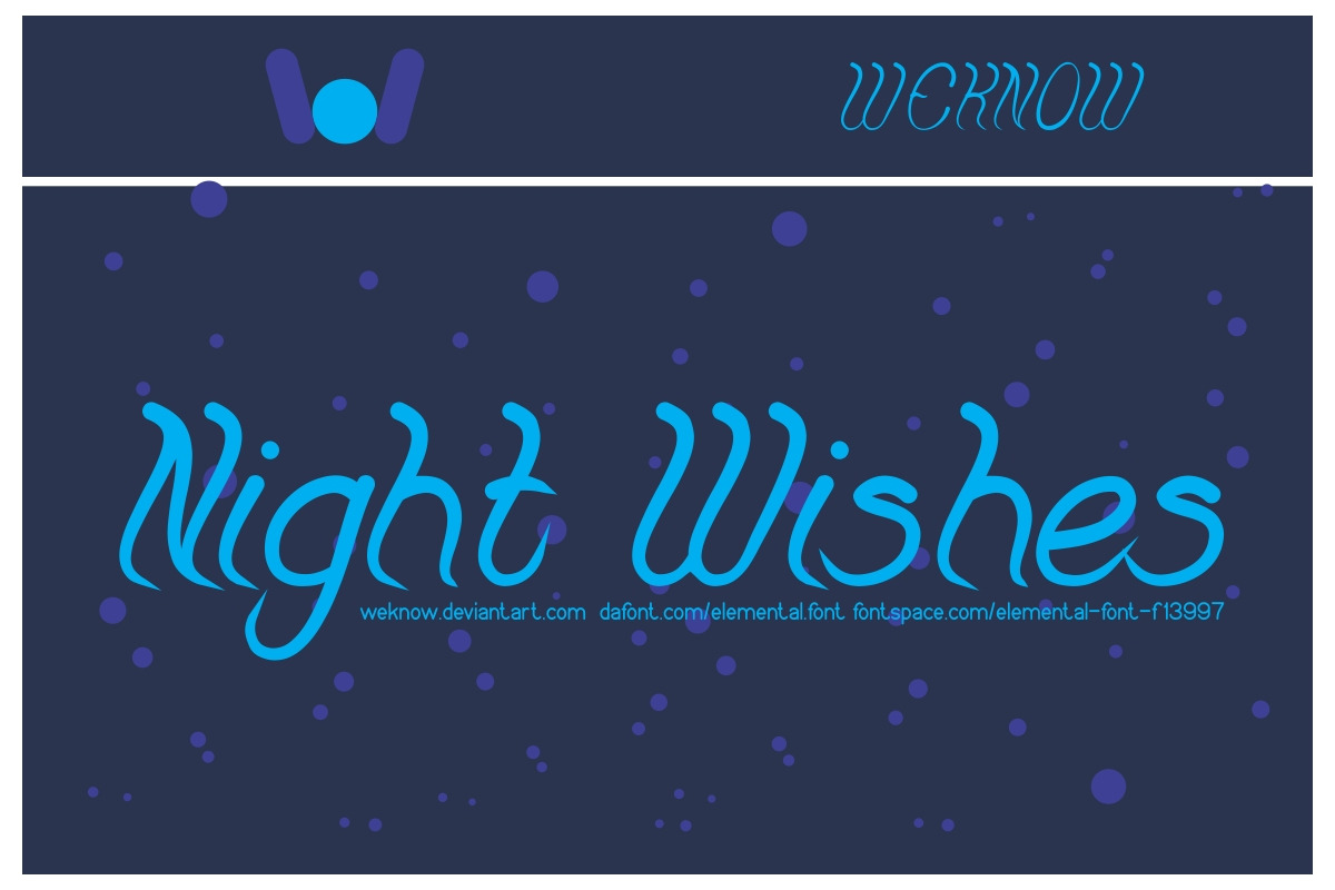 night wishes font