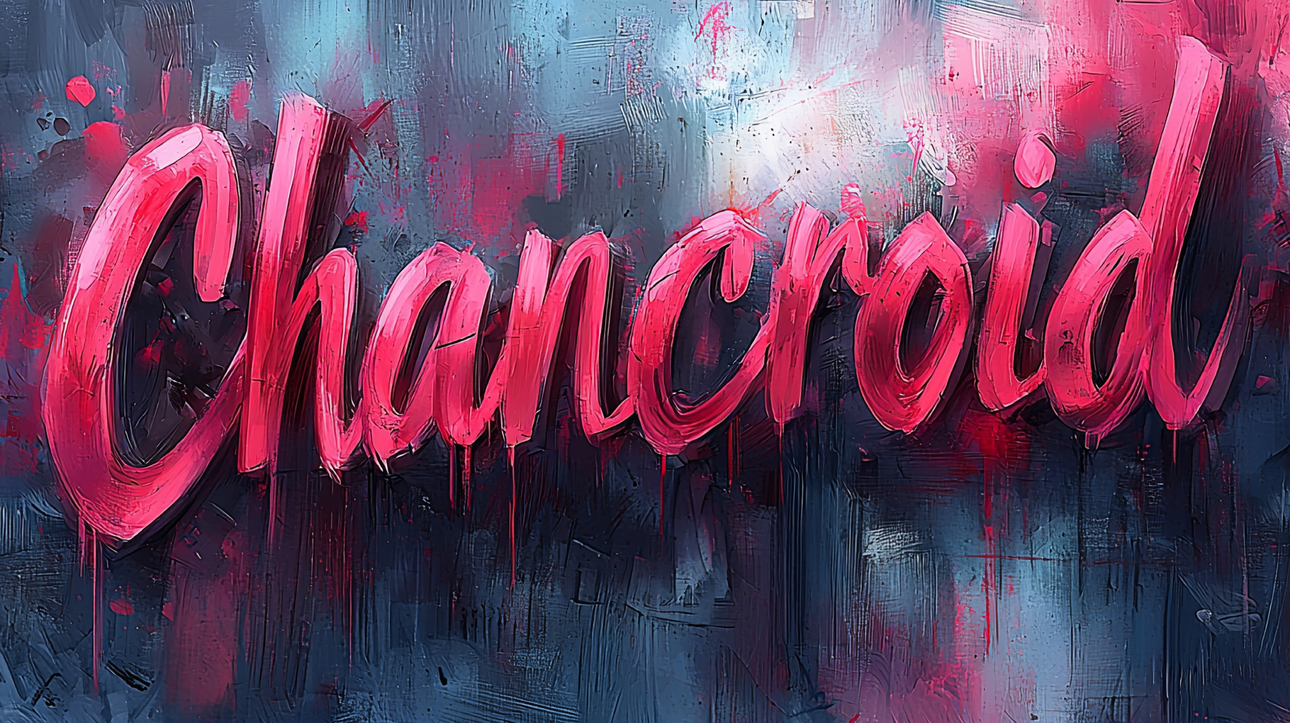 Vibrant chancroid lettering in textured abstract background, an ...