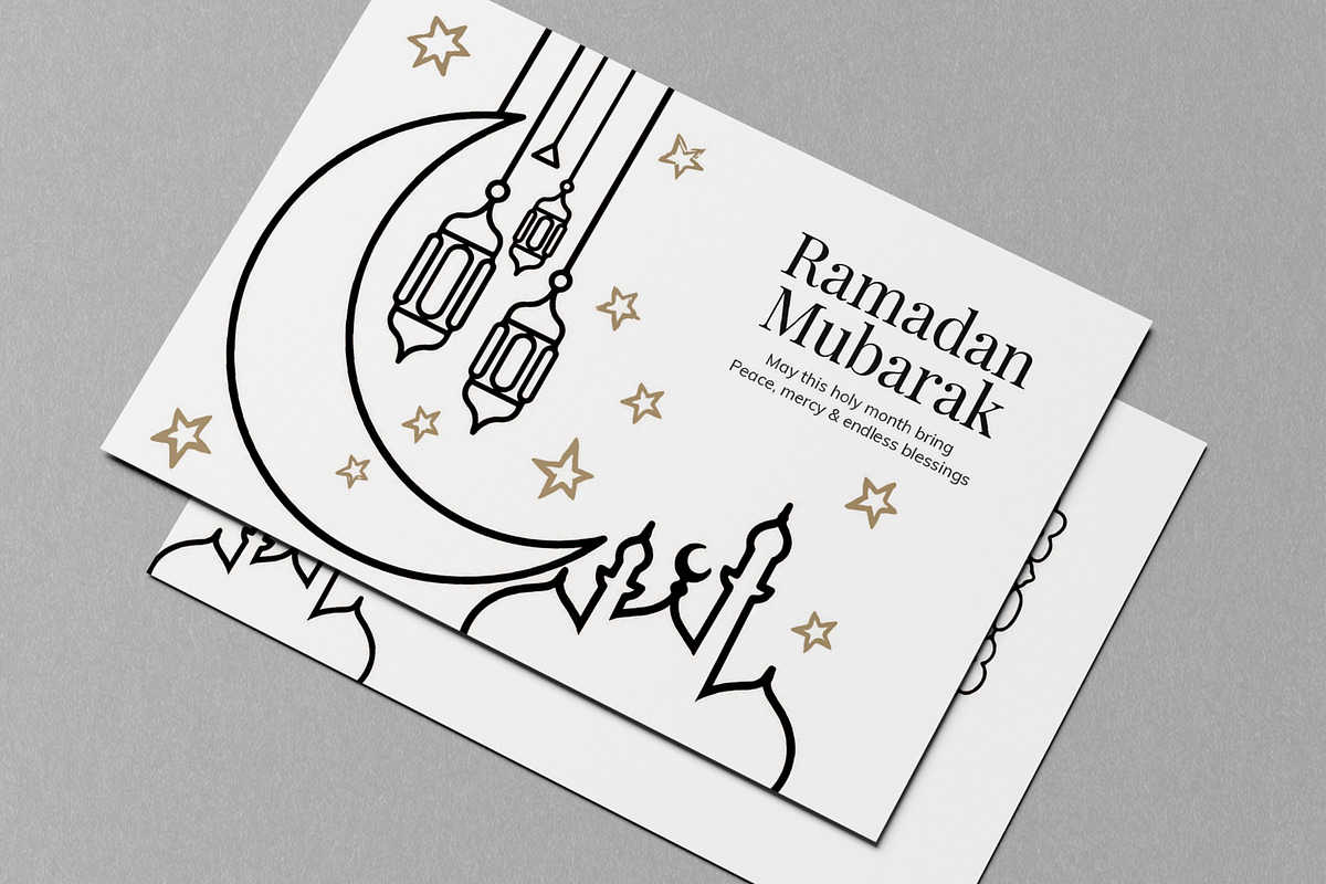 Islamic Ramadan Greeting Postcard, a Card Template by MightyDesign (Photo 3 of 6)