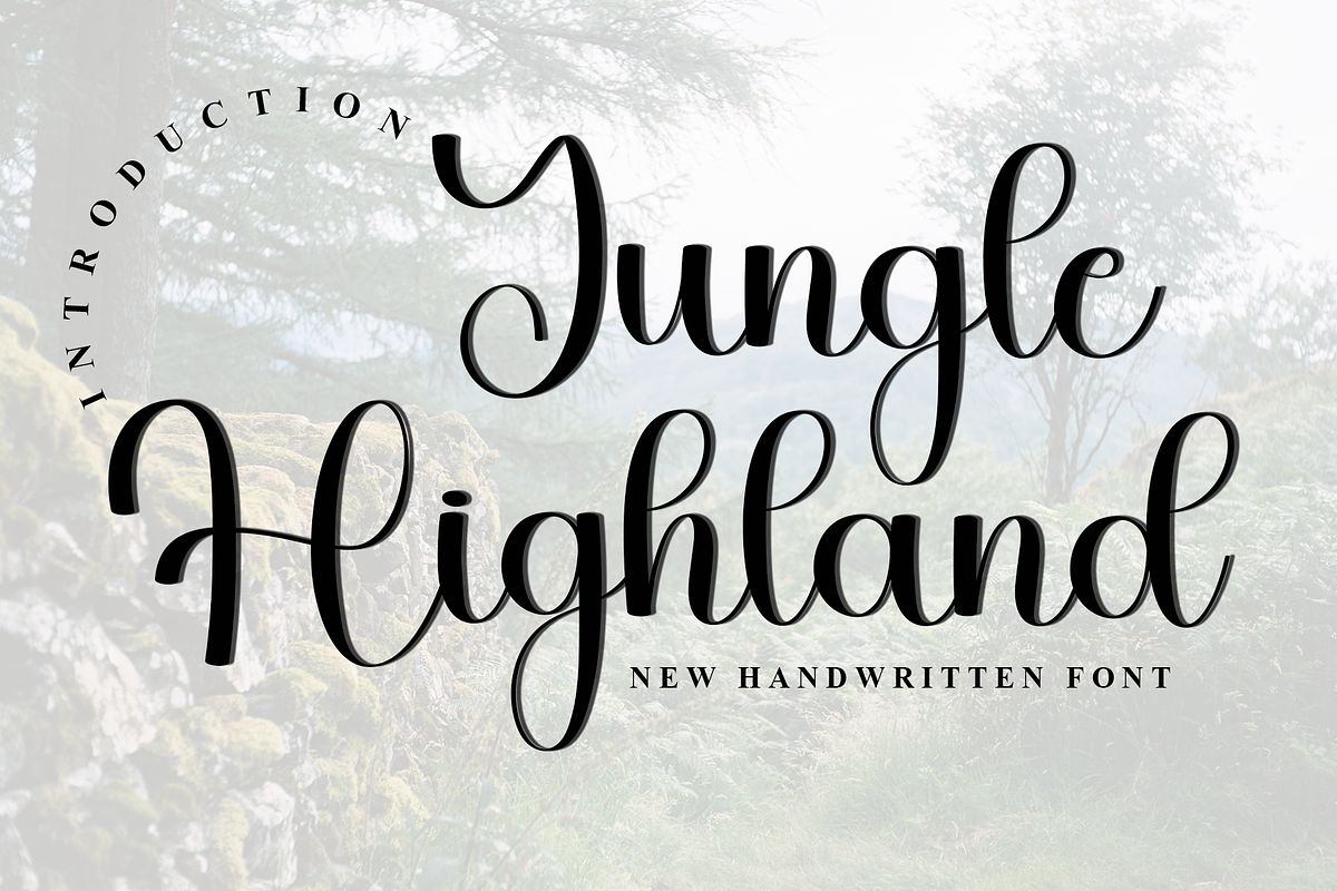 Jungle Highland, a Handwritten Font by InermediaSTUDIO (Photo 1 of 8)