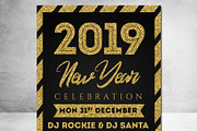NEW YEAR FLYER 2019 - 2 Style, a Flyer Template by Vijeshri (Thumbnail 2 of 3)