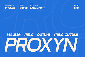 Proxyn - Sans Sport, a Sans Serif Font by Pandeka Studio
