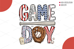 Baseball Mom Game Day PNG, an Illustration by OK Design