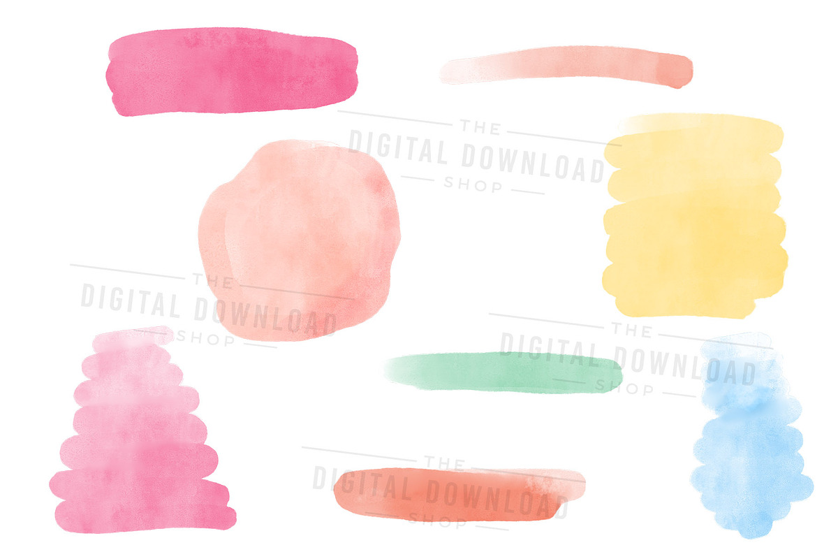 Watercolor Elements Clipart, an Object Graphic by The Digital Download Shop (Photo 5 of 9)