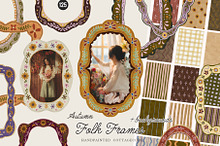 Autumn FOLK Frames & Backgrounds by  in Illustrations