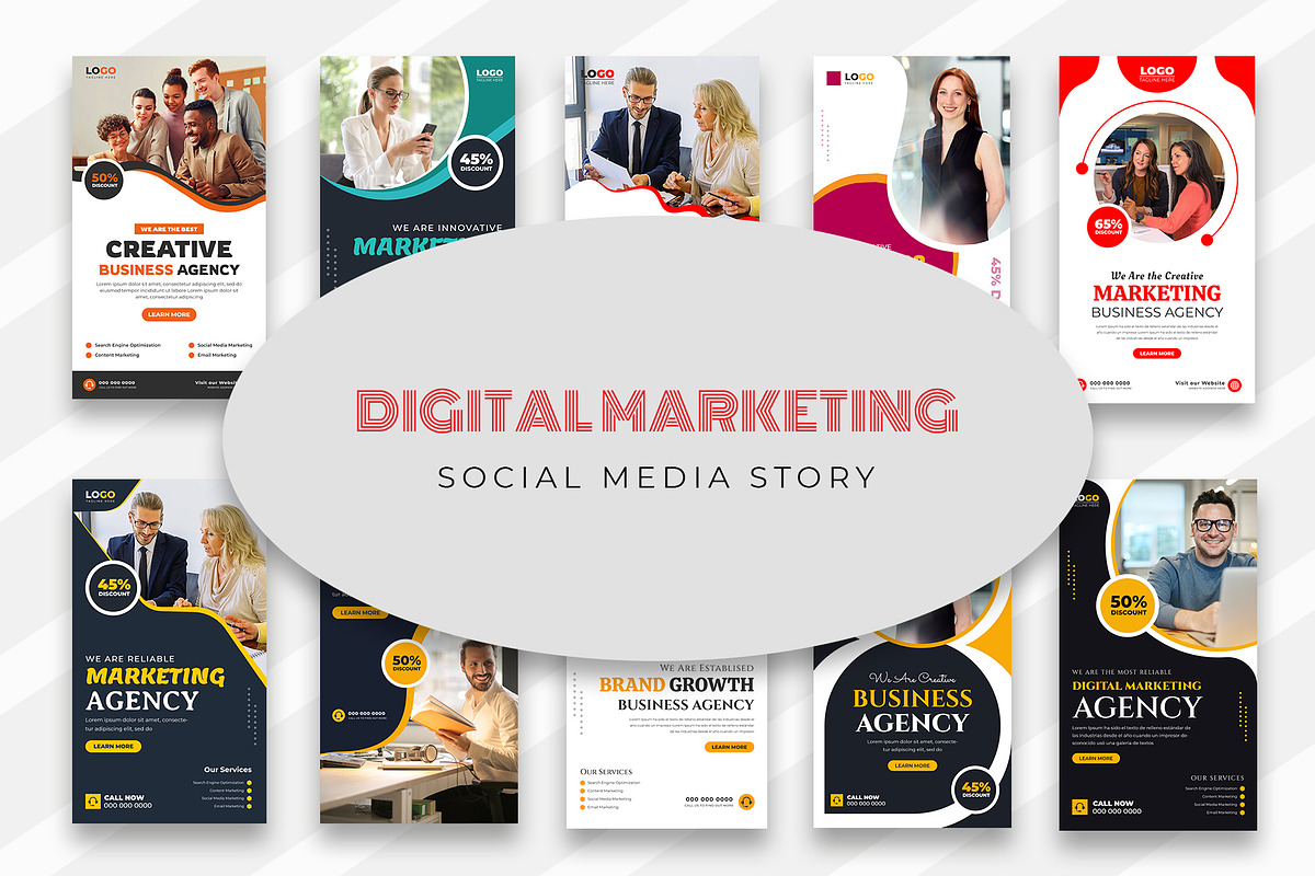 Digital Agency Social Media Story, a Social Media Template by Designgrove