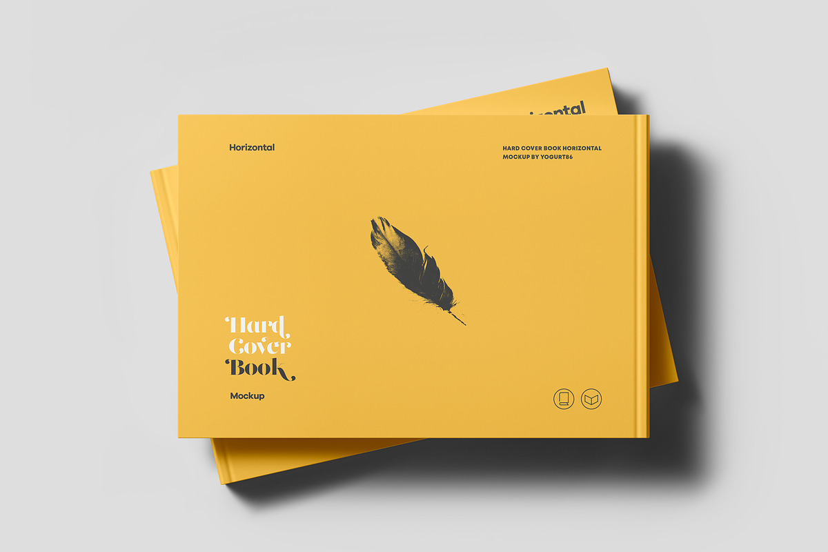 Hard Cover Horizontal Book Mock-up, a Books & Magazine Mockup by Yogurt86 (Photo 10 of 15)