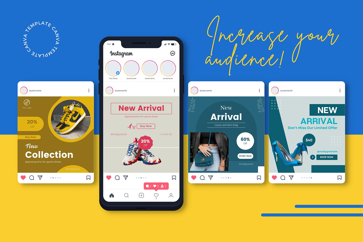 Fashion Sale Content Instagram Posts, a Social Media Template by emcrea (Photo 2 of 9)