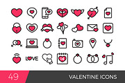 Colorful Valentine icons, an Outline Icon by Woo Graphics (Thumbnail 1 of 2)