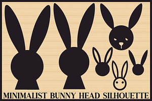 Minimal Bunny Head Set Bundle, an Illustration by abu67222