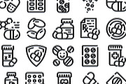 Medicine pills and drugs outline, an Object Graphic by pikepicture (Thumbnail 3 of 3)