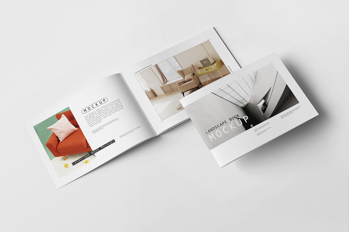 Landscape Brochure/book Mockup, a Print Template by Tahtagraphic (Photo 2 of 12)