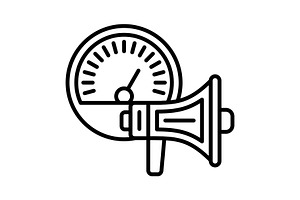 Speedometer Line Icon