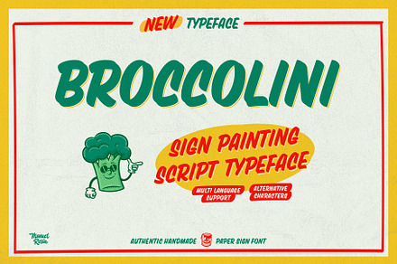 Broccolini - Typeface, a Script Font by ManuelRosin