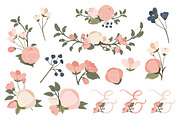 Navy & Blush Floral Heart Clipart, an Illustration by Amanda Ilkov (Thumbnail 5 of 5)