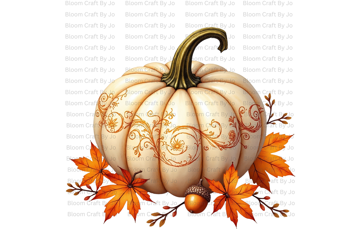 Pumpkins with Ornate Carvings, a Decorative Illustration by Bloom Craft Creations (Photo 3 of 14)