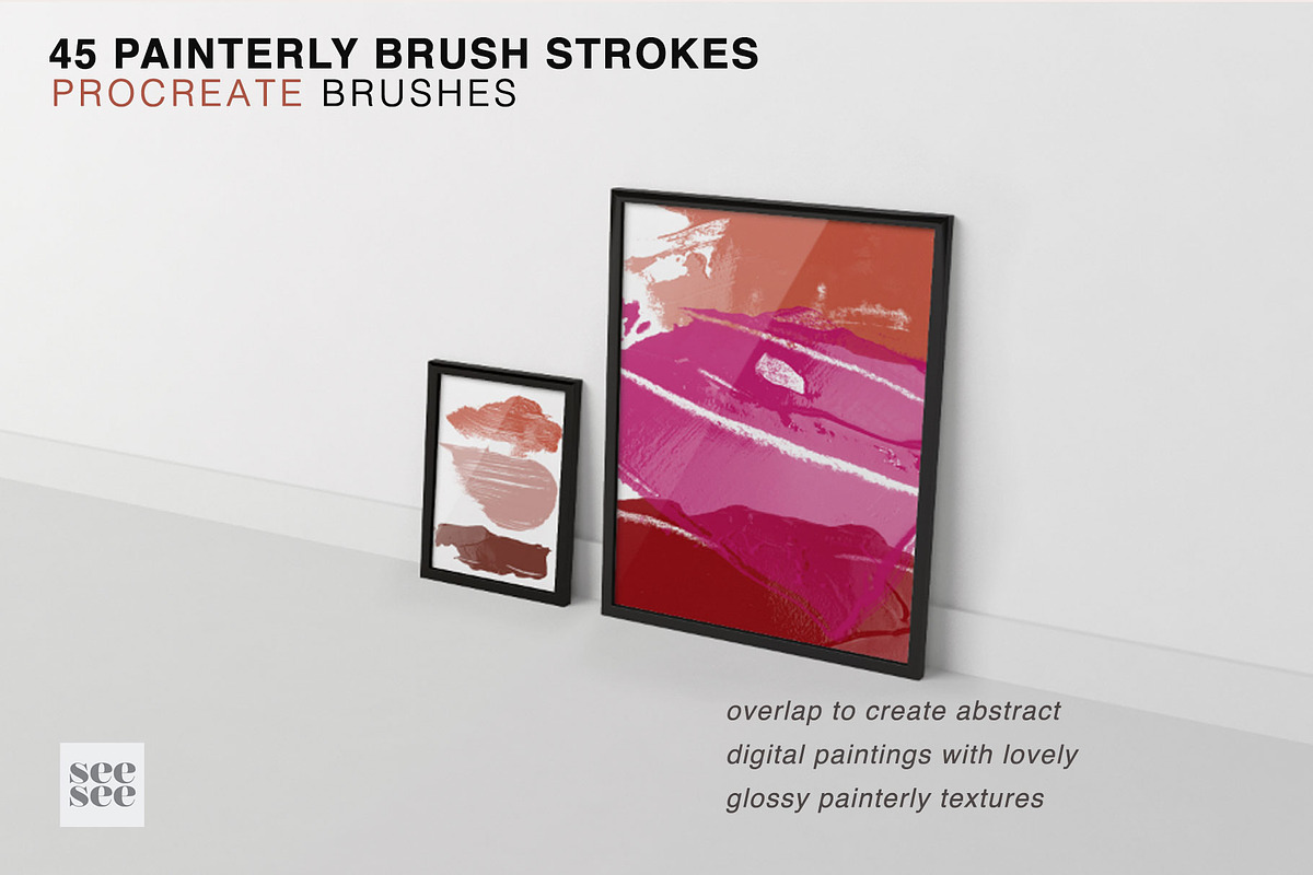 45 Procreate Painterly Brush Stamps, a Brush Add-On by CC CREATIVE CO (Photo 15 of 15)
