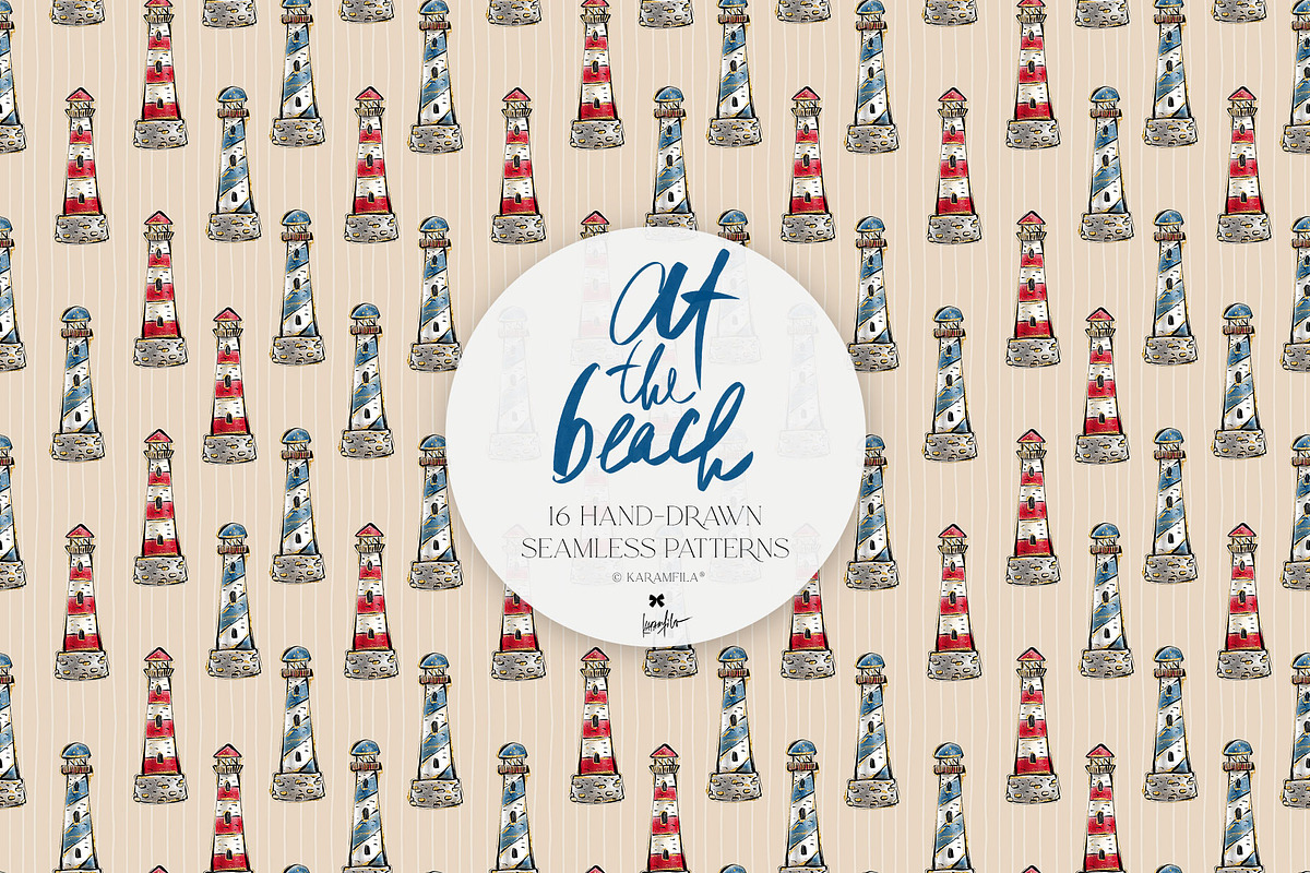 Vintage Beach Nautical Patterns, a Pattern Graphic by KaramfilaS (Photo 15 of 19)