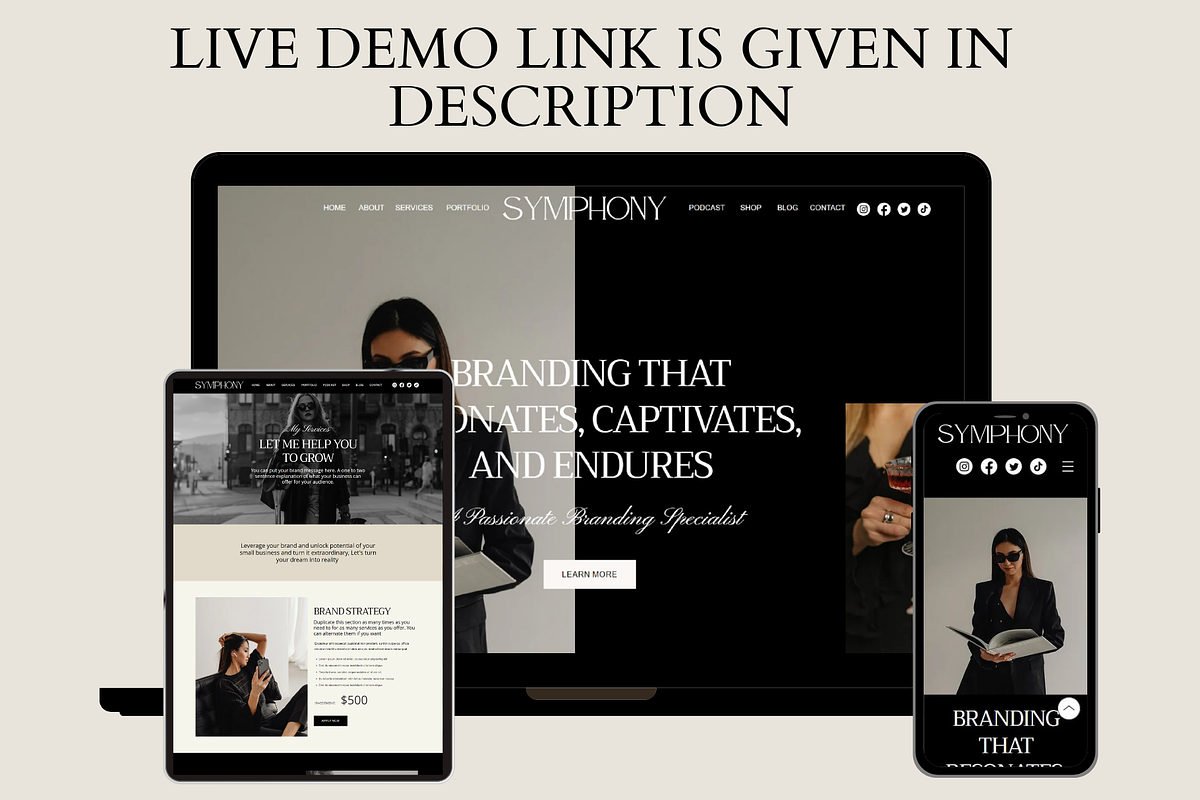 Luxury Wix Website Template, a Wix Template by AdvertFox (Photo 7 of 10)