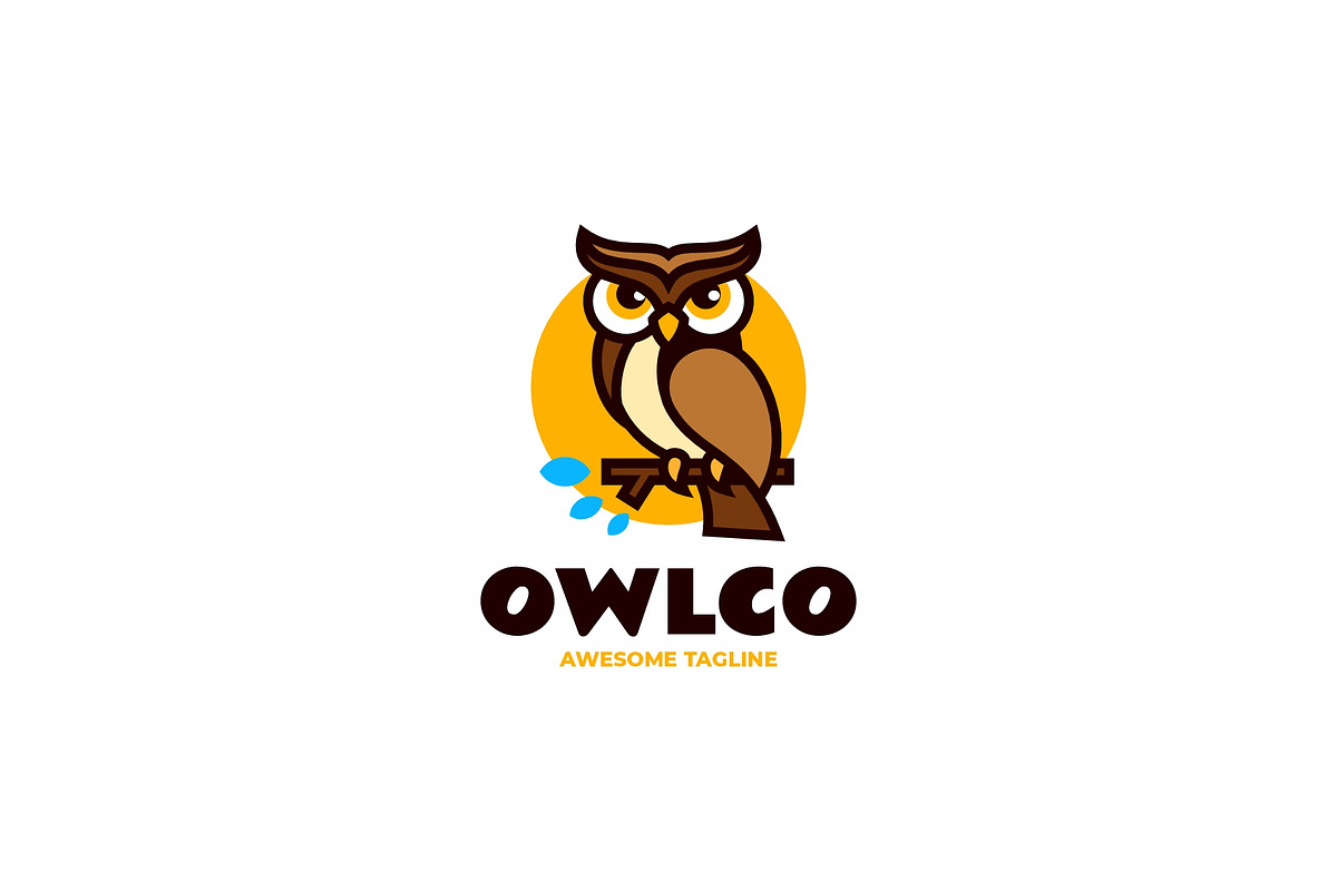 Owlco Simple Mascot Logo, a Branding & Logo Template by Artnivora.Std