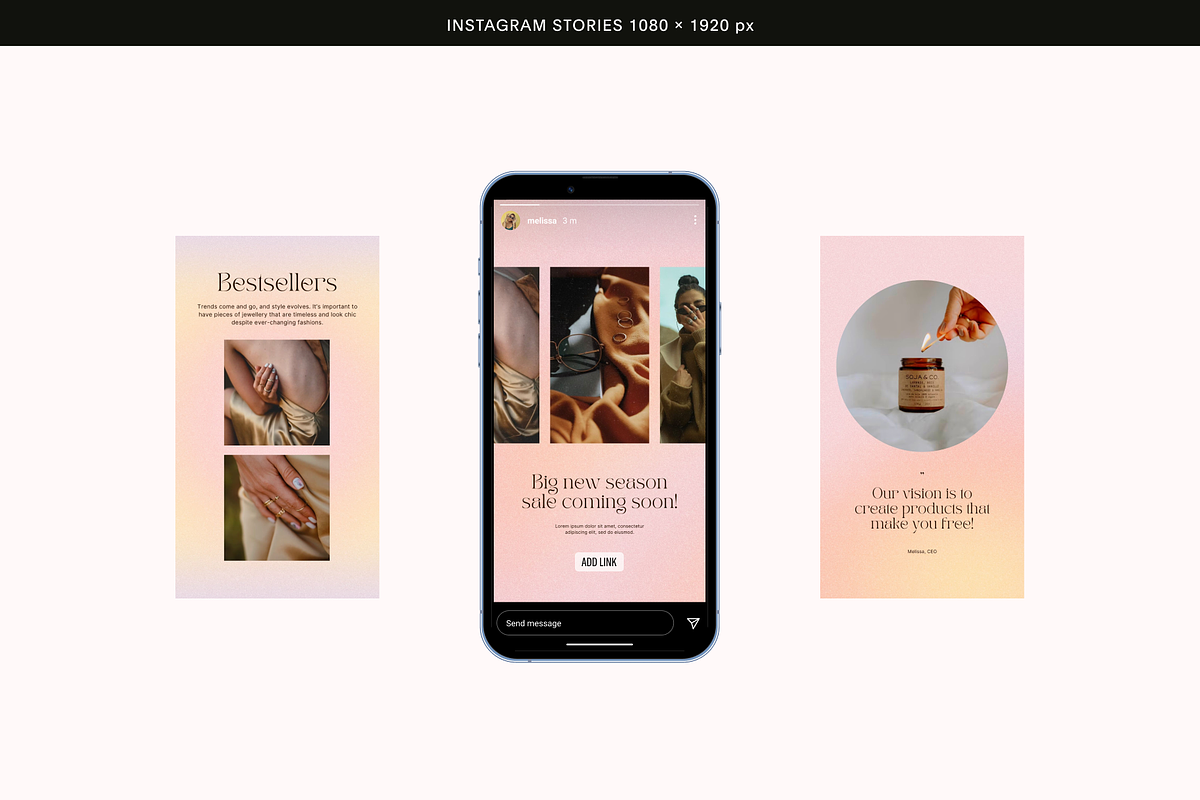 50 Pink Instagram Gradient Stories, a Social Media Template by Studio K (Photo 2 of 8)