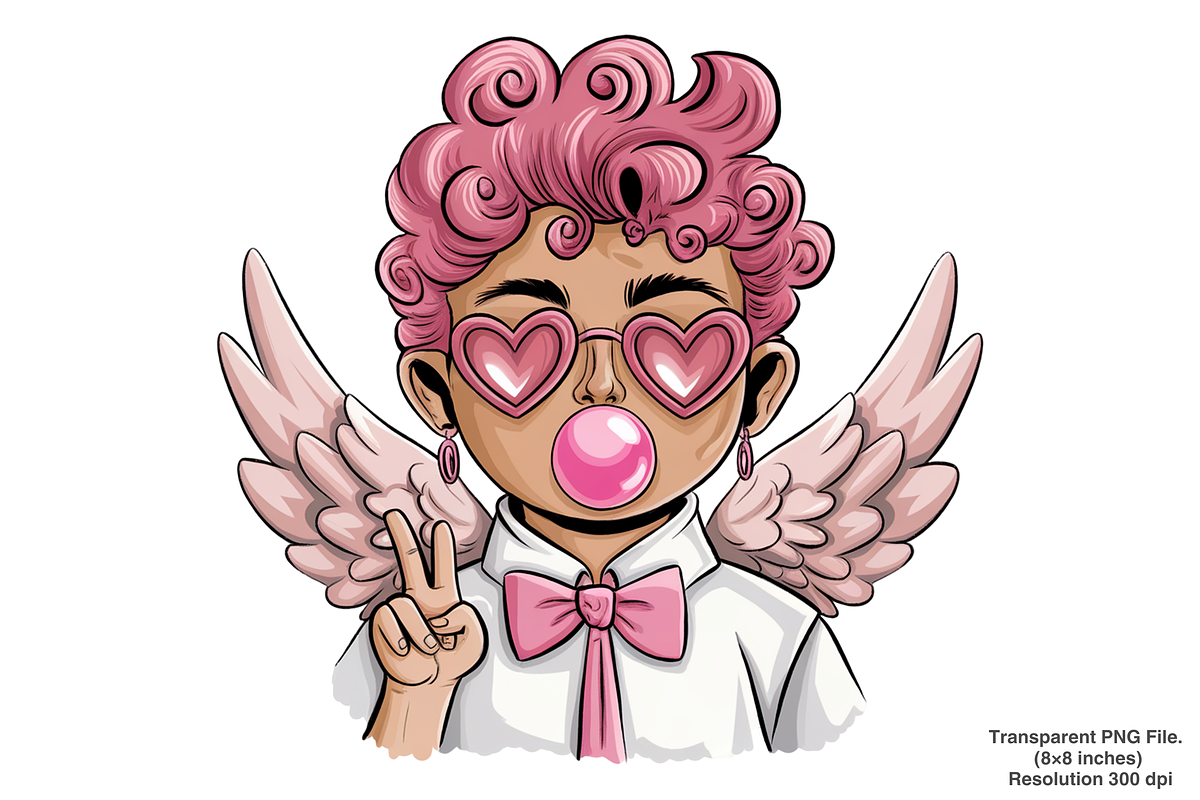Cupid with Bubblegum PNG Clipart, an Illustration by Black Gallery (Photo 7 of 14)