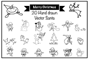 Hand drawn funny Christmas character, a Seasonal Illustration by Atthameeni (Thumbnail 1 of 4)