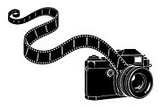Vintage Camera Film Silhouette, an Object Illustration by yasushie (Thumbnail 15 of 31)