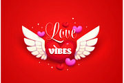 Love vibes Valentine day quote, an Illustration by Vector Tradition (Thumbnail 3 of 3)