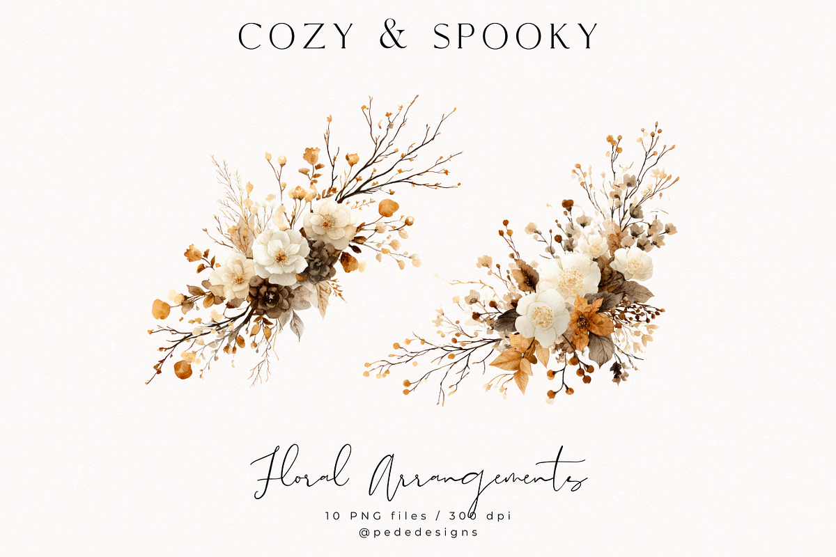 Cozy & Spooky Collection, a Seasonal Illustration by PeDe Designs (Photo 12 of 30)
