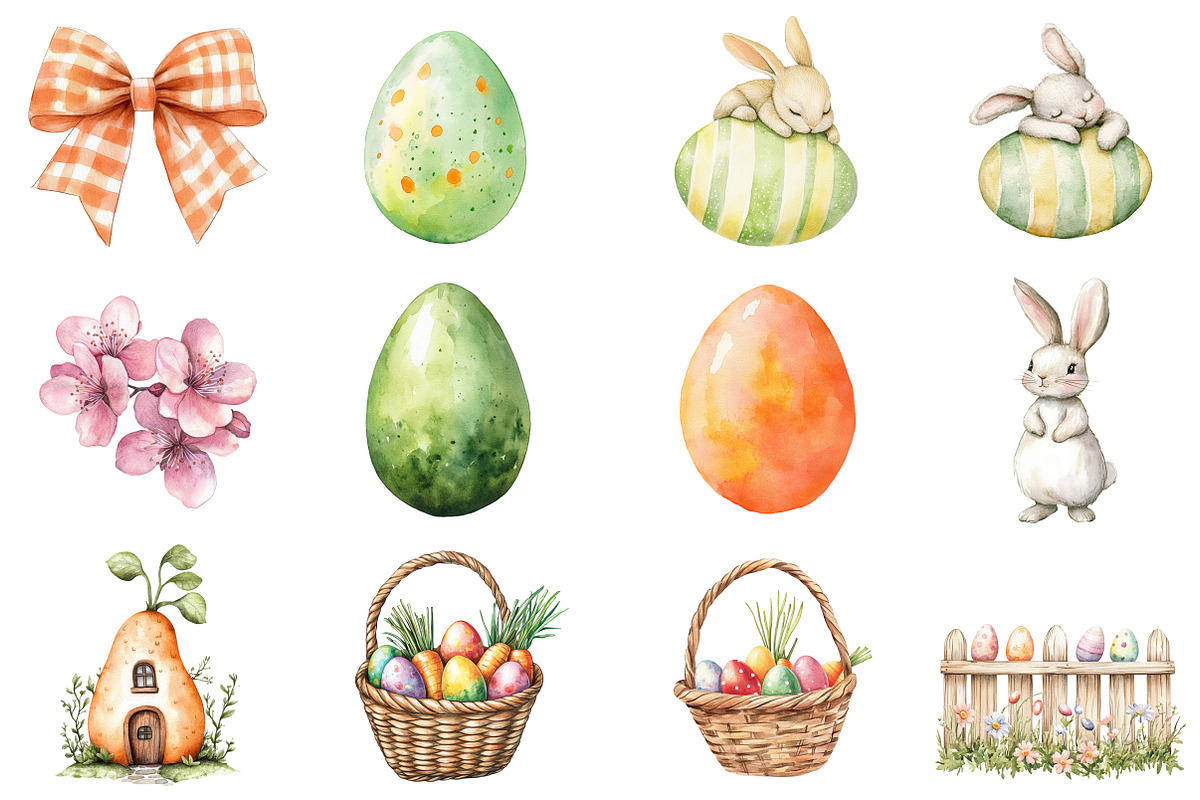 Cute Easter Clipart, an Illustration by CitraGraphics (Photo 3 of 5)