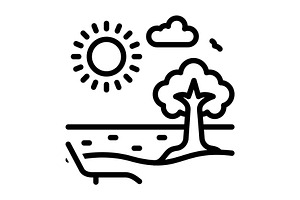 Summer summertime black icon, an Outline Icon by Creative priyanka