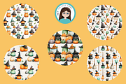 Halloween Wheelchair Girls Clipart B, an Illustration by Cute Little Workshop (Thumbnail 2 of 6)