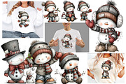 Whimsical Christmas Snowman clipart, an Illustration by Designworld (Thumbnail 5 of 6)