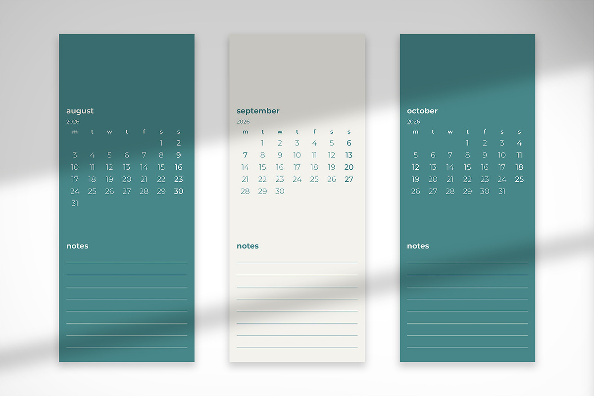 Teal Minimalist Yearly Planner 2026, a Print Template by McLittle Stock (Photo 3 of 6)