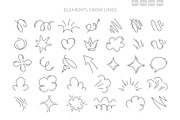 Line & Form Studio. Cute Elements., an Object Illustration by Ilia Design (Thumbnail 3 of 11)