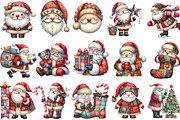 Patchwork Christmas Cute Santa Clip, an Illustration by Designking (Thumbnail 3 of 5)