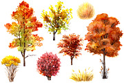 Watercolor  Trees and Bushes, a Decorative Illustration by Valentyna Smordova (Thumbnail 4 of 6)