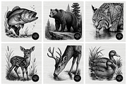 200+ Laser Burn Designs Bundle, an Animal Illustration by palmettosvg (Thumbnail 4 of 7)