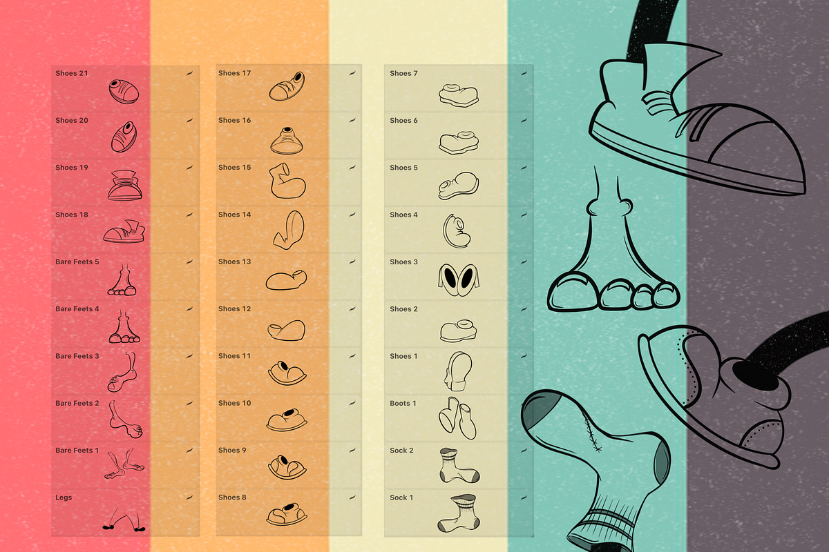 IllustraTOON Cartoon Hands & Feet, a Brush Add-On by Funno Co. (Photo 2 of 4)