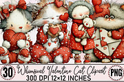 Valentine Cat Clipart Bundle., an Illustration by SVGArt (Thumbnail 1 of 10)