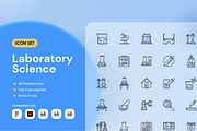 Laboratory Science Icon Set, an Outline Icon by Nathaya Studio (Thumbnail 1 of 2)